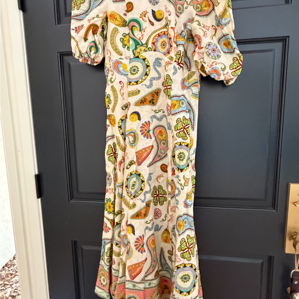 Alemais Multicolor Paisley Long Sleeve Dress